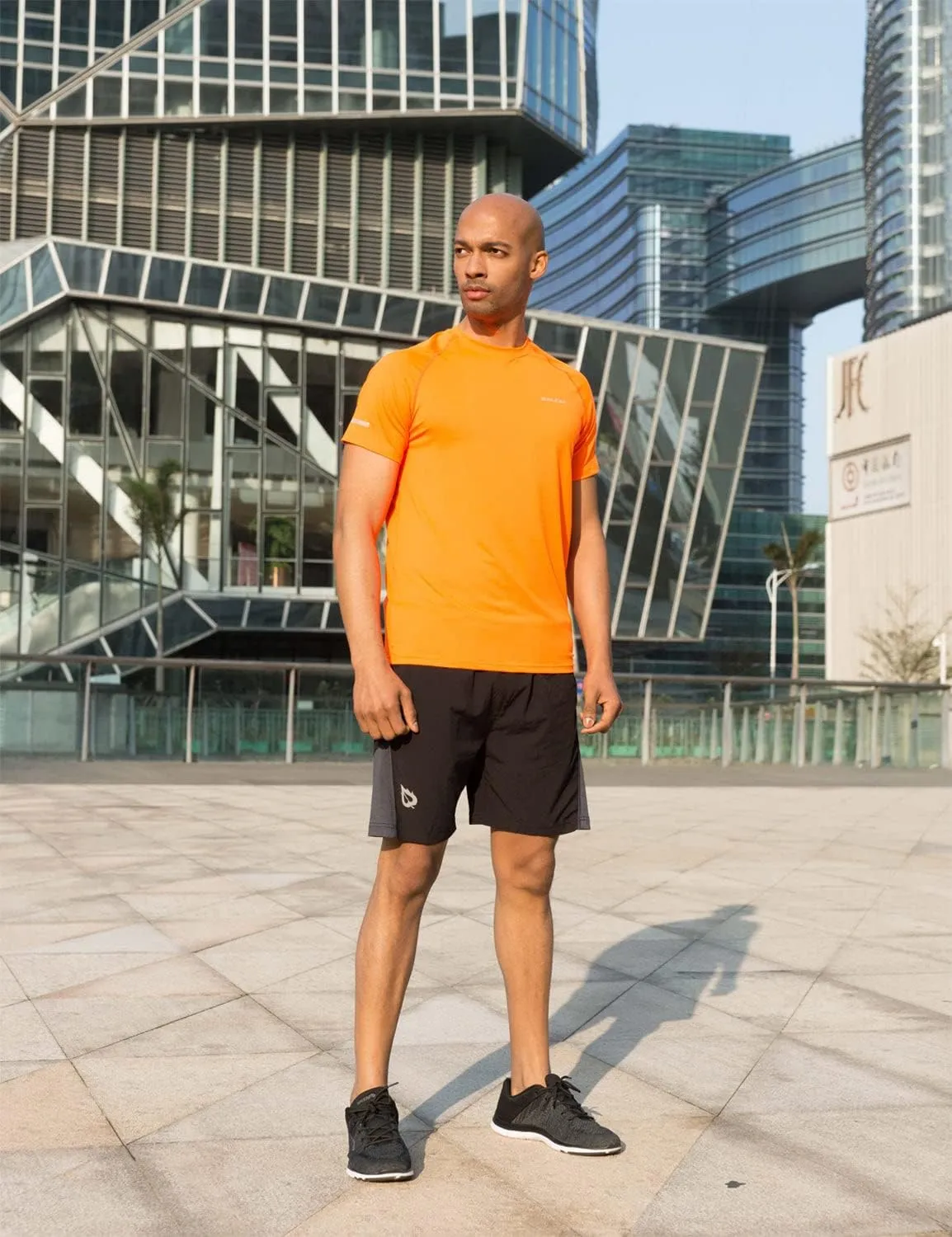 baleaf Men's Running Workout Shirts Short Sleeve Athletic T-Shirt Quick Dry