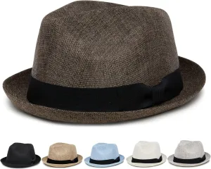 Funky Junque Premium Fedora Hat - Stylish Sun Protection for Men & Women - Perfect for Summer Beach, Travel & Outdoors