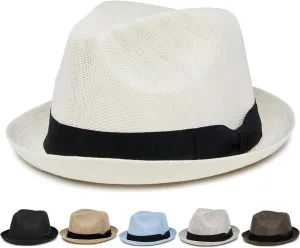 Funky Junque Premium Fedora Hat - Stylish Sun Protection for Men & Women - Perfect for Summer Beach, Travel & Outdoors