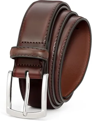 Men's Belt Genuine Leather Belt for Men Dress Casual Golf Jeans Pants 1 3/8"