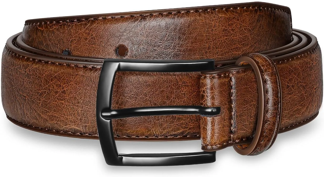 Men's Belt Genuine Leather Belt for Men Dress Casual Golf Jeans Pants 1 3/8"