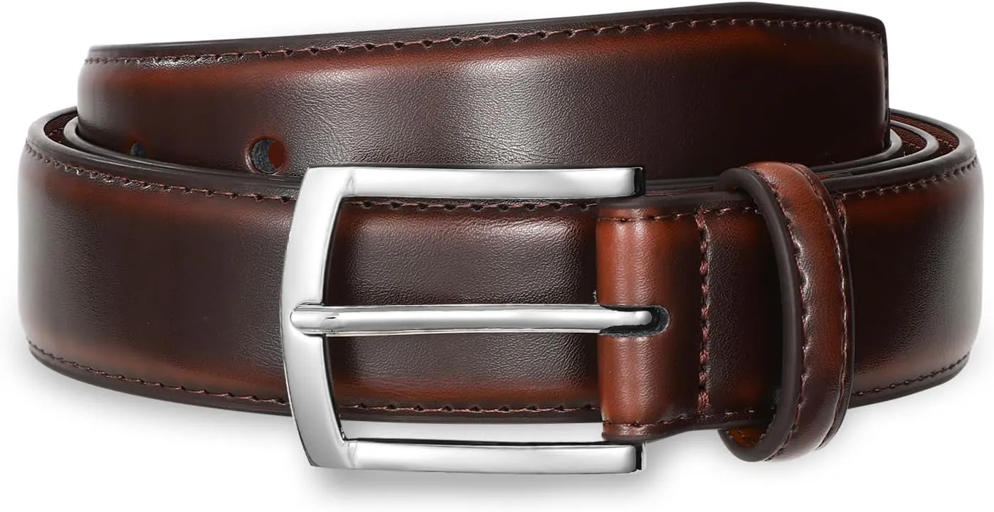 Men's Belt Genuine Leather Belt for Men Dress Casual Golf Jeans Pants 1 3/8"