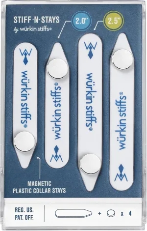 W??rkin Stiffs Plastic Magnetic Collar Stays As Seen on Shark Tank | Stiff-N-Stays Collar Inserts