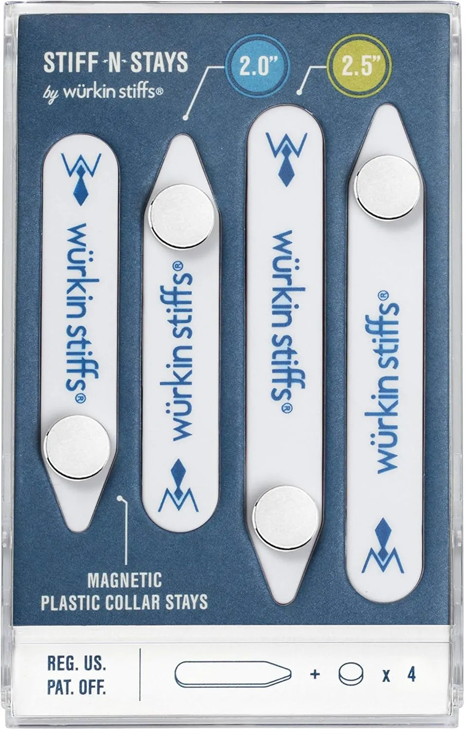 W??rkin Stiffs Plastic Magnetic Collar Stays As Seen on Shark Tank | Stiff-N-Stays Collar Inserts